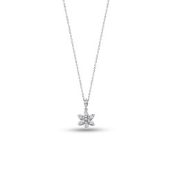 0.22 Karat Pırlanta Minimal Kolye