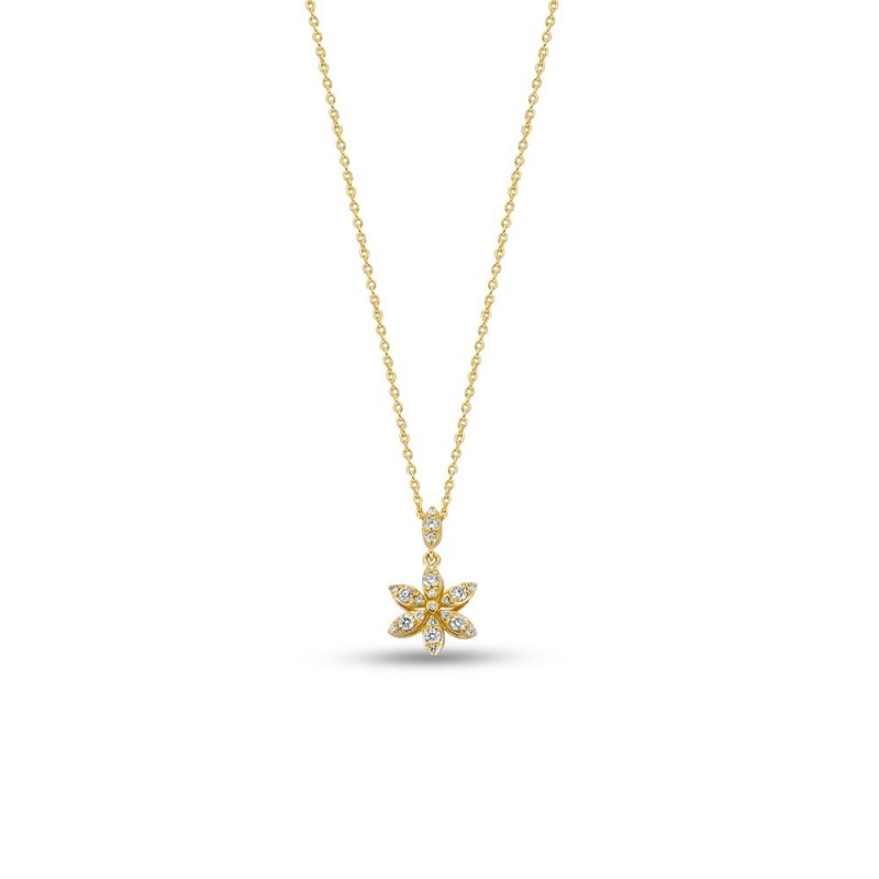 0.22 Karat Pırlanta Minimal Kolye