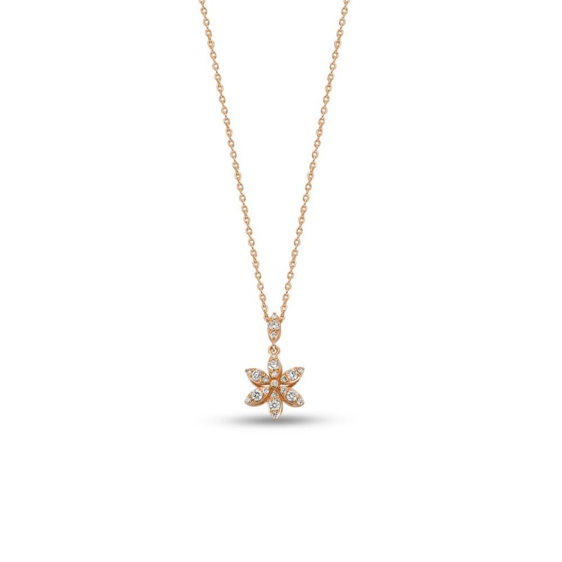 0.22 Karat Pırlanta Minimal Kolye