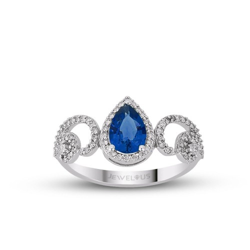 1.24 Karat Safir Taşlı Pırlanta Yüzük