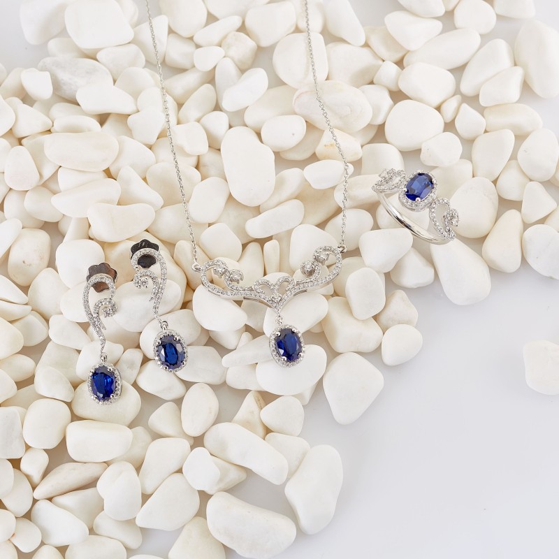 1.20 Karat Safir Taşlı Pırlanta Yüzük