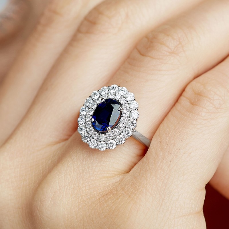2.30 Karat Safir Taşlı Pırlanta Yüzük