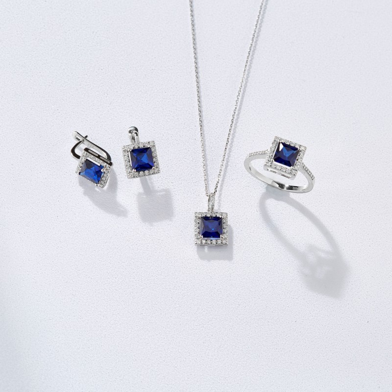 1.58 Karat Safir Taşlı Pırlanta Yüzük