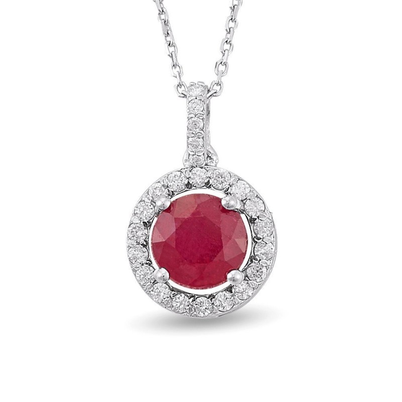 1.45 Karat Yakut Taşlı Pırlanta Kolye