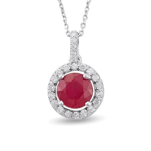1.45 Karat Yakut Taşlı Pırlanta Kolye