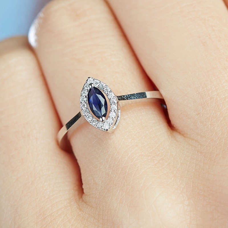 1.06 Karat Safir Taşlı Pırlanta Yüzük