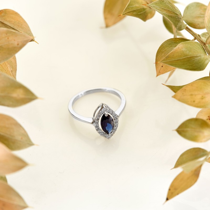 1.06 Karat Safir Taşlı Pırlanta Yüzük