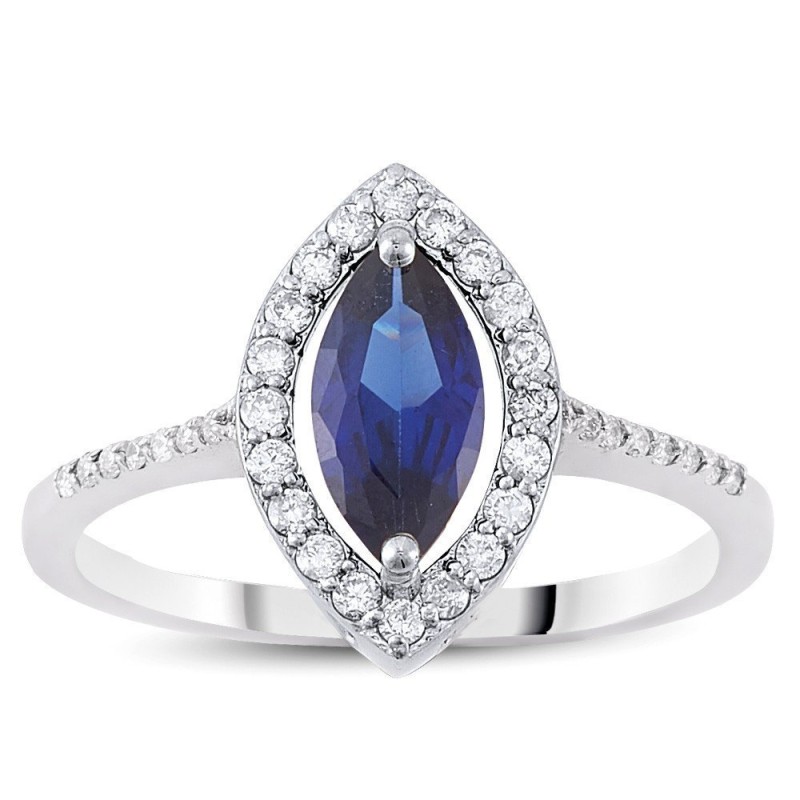 1.06 Karat Safir Taşlı Pırlanta Yüzük