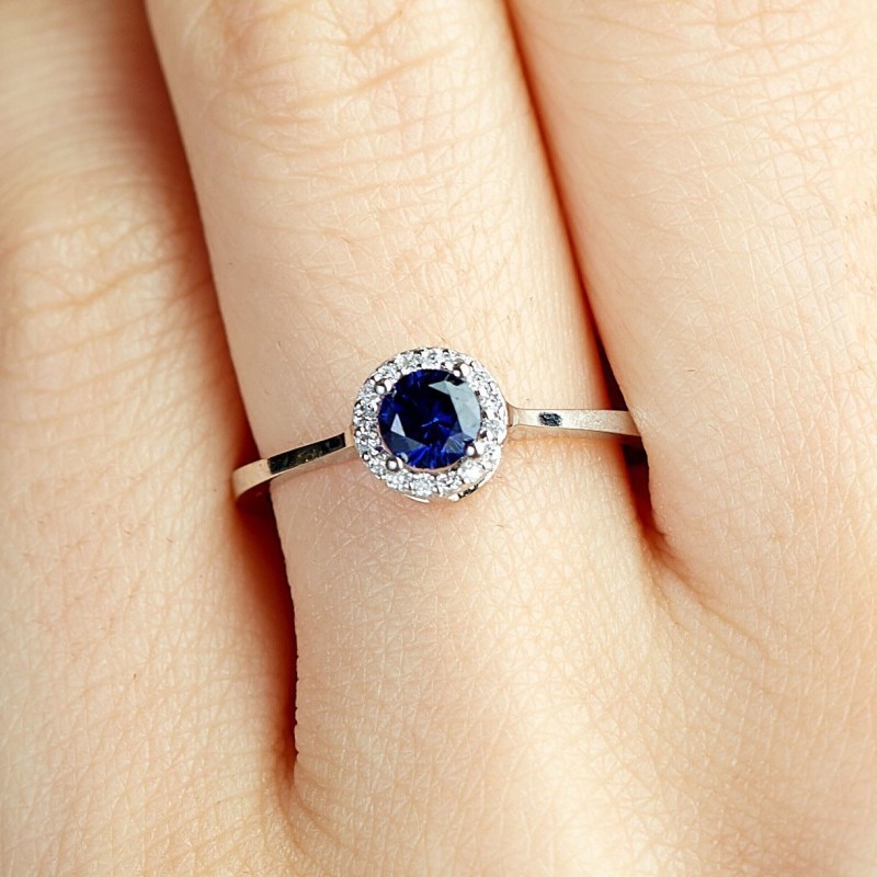 1.38 Karat Safir Taşlı Pırlanta Yüzük