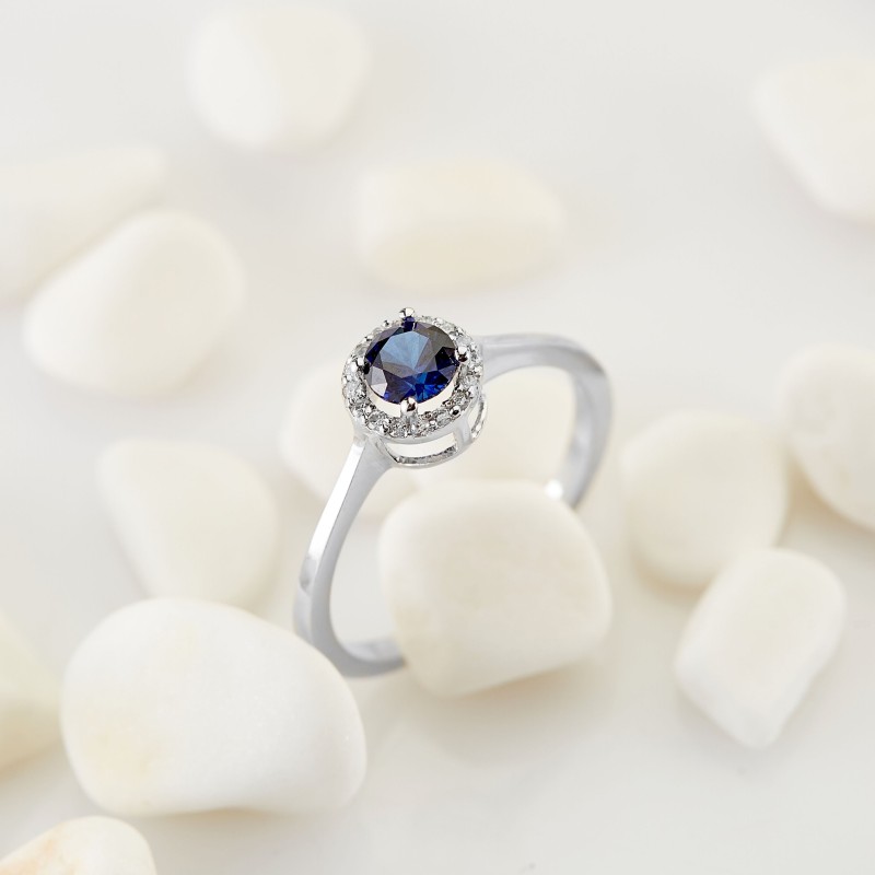 1.38 Karat Safir Taşlı Pırlanta Yüzük