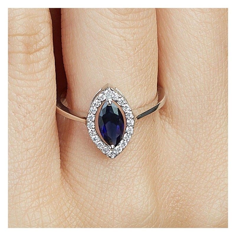 0.44 Karat Safir Taşlı Pırlanta Yüzük