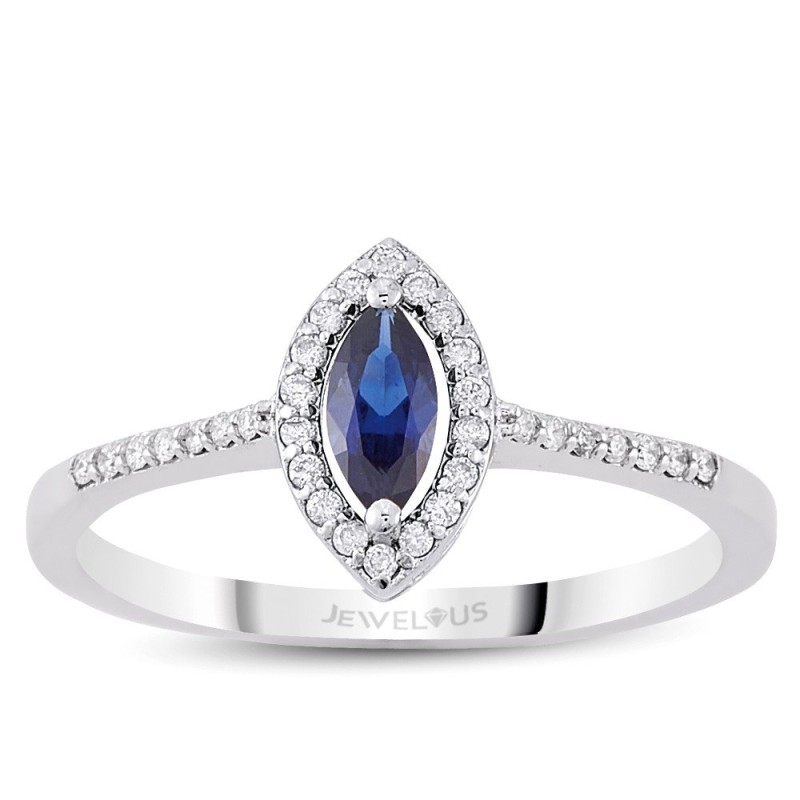 0.44 Karat Safir Taşlı Pırlanta Yüzük