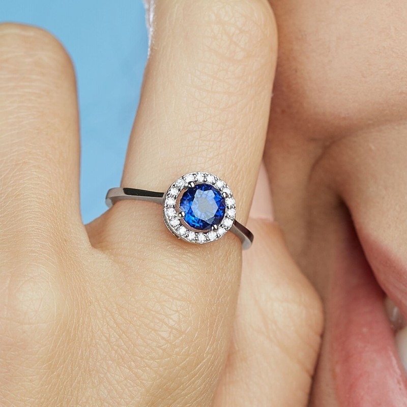0.52 Karat Safir Taşlı Pırlanta Yüzük