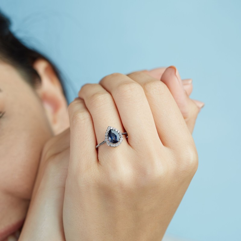 1.64 Karat Safir Taşlı Pırlanta Yüzük