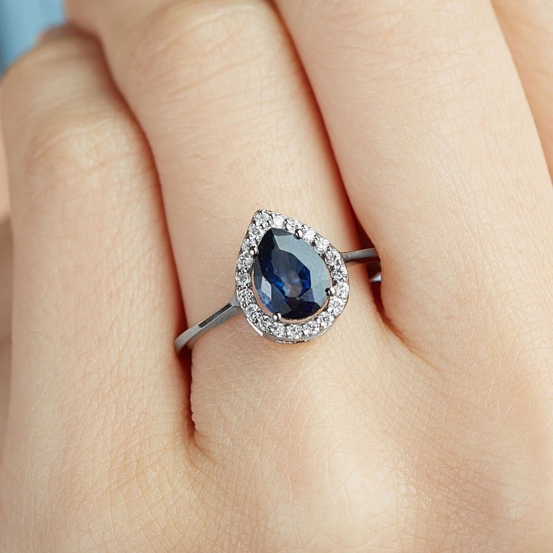 1.64 Karat Safir Taşlı Pırlanta Yüzük