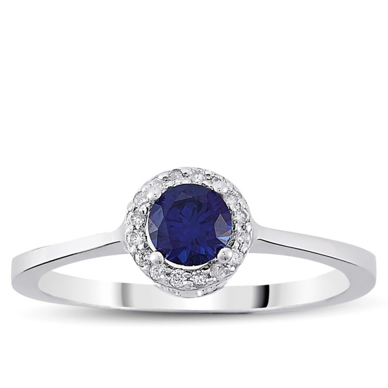 0.53 Karat Safir Taşlı Pırlanta Yüzük
