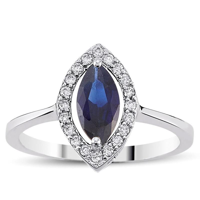 1.02 Karat Safir Taşlı Pırlanta Yüzük