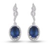 2.25 Karat Safir Taşlı Pırlanta Küpe