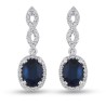 2.07 Karat Safir Taşlı Pırlanta Küpe