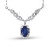 1.23 Karat Safir Taşlı Pırlanta Kolye