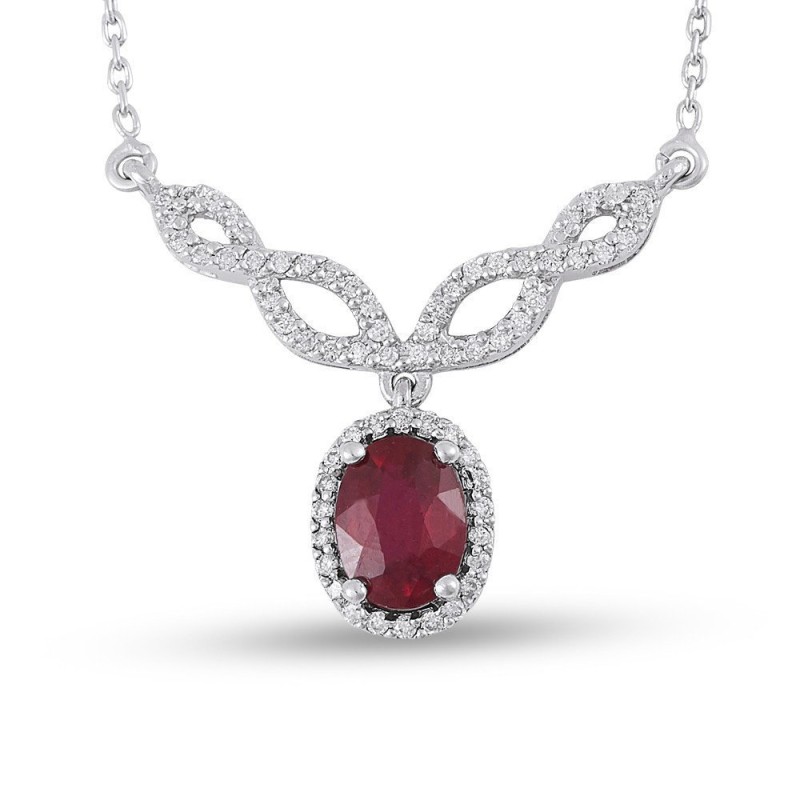 1.19 Karat Yakut Taşlı Pırlanta Kolye