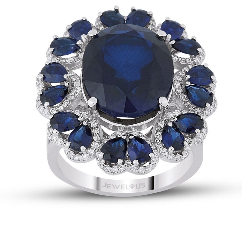 14.76 Karat Safir Taşlı Pırlanta Yüzük