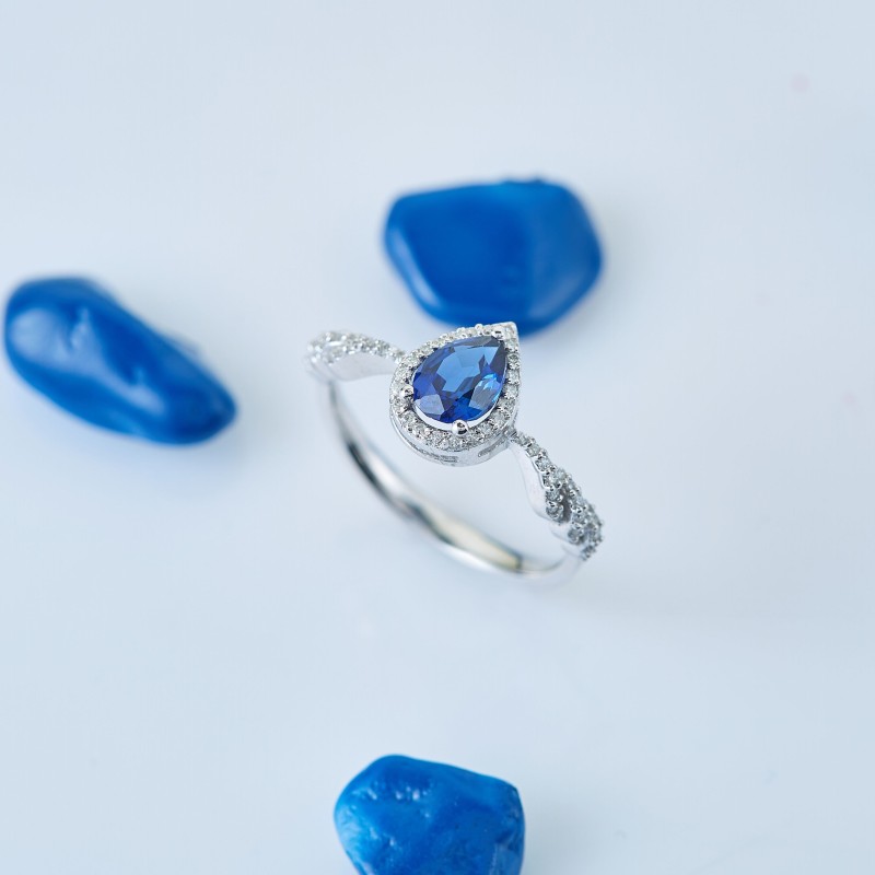 1.03 Karat Safir Taşlı Pırlanta Yüzük