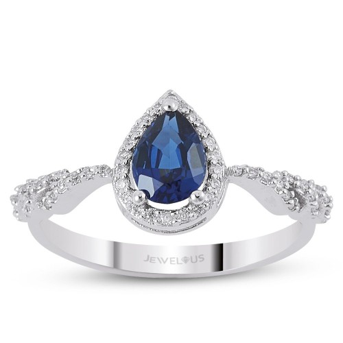 1.03 Karat Safir Taşlı Pırlanta Yüzük