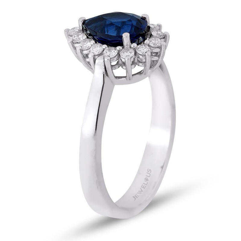 1.03 Karat Safir Taşlı Pırlanta Yüzük