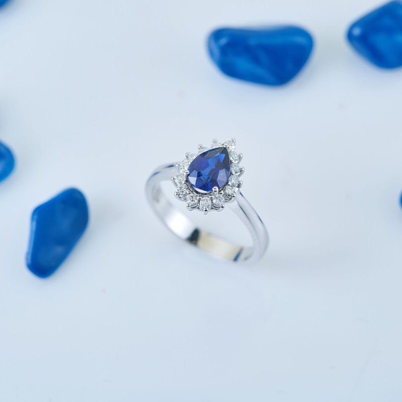 1.94 Karat Safir Taşlı Pırlanta Yüzük