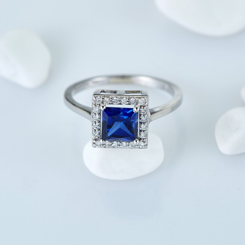 1.65 Karat Safir Taşlı Pırlanta Yüzük