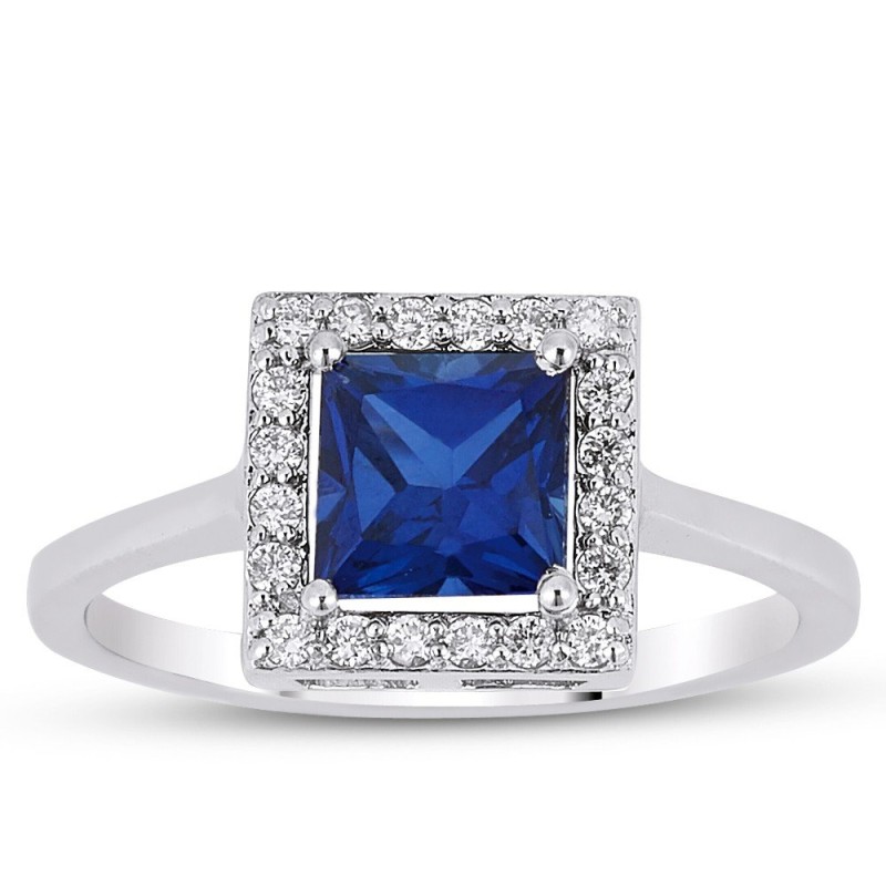 1.65 Karat Safir Taşlı Pırlanta Yüzük