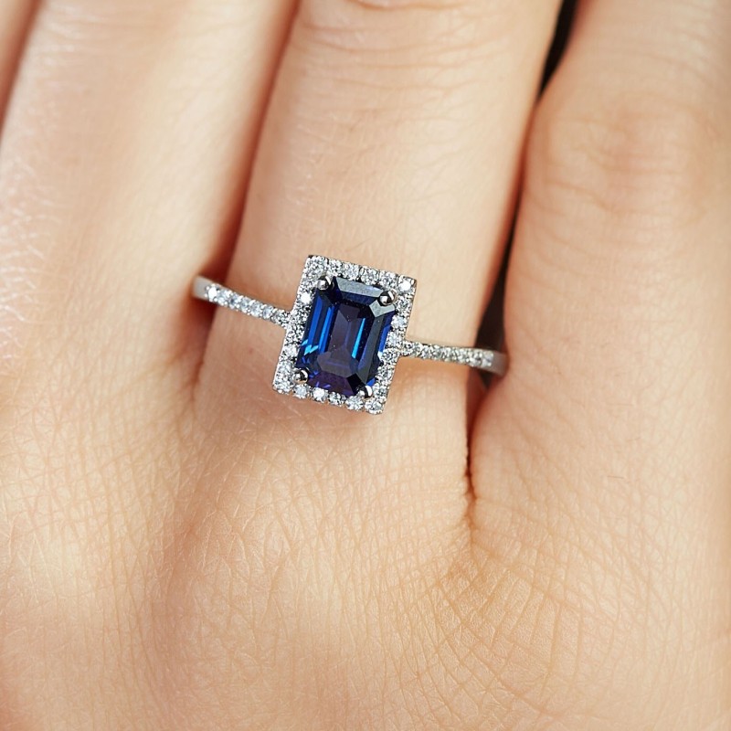 1.33 Karat Safir Taşlı Pırlanta Yüzük