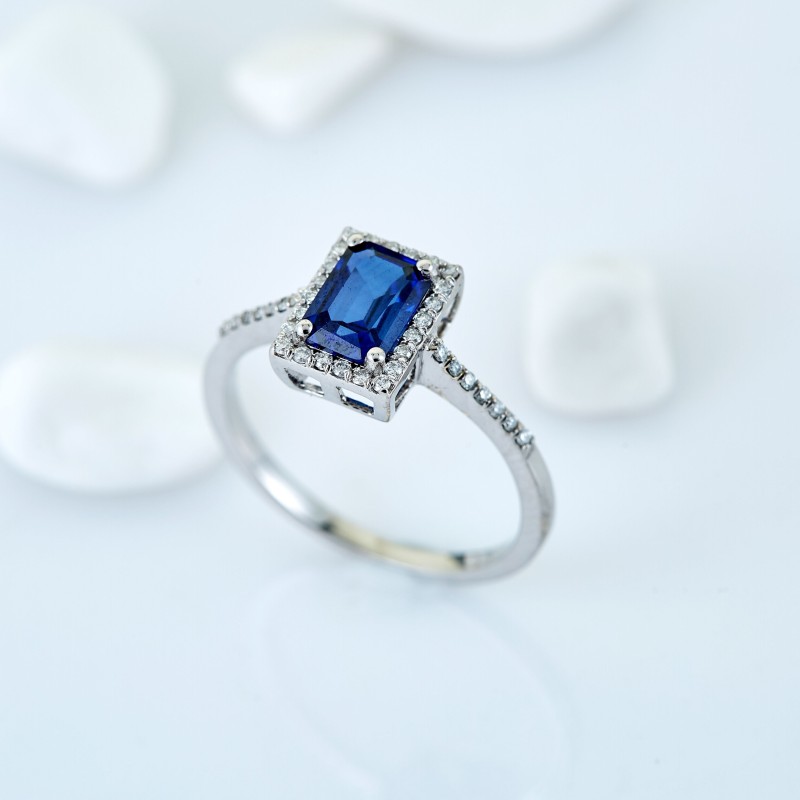 1.33 Karat Safir Taşlı Pırlanta Yüzük