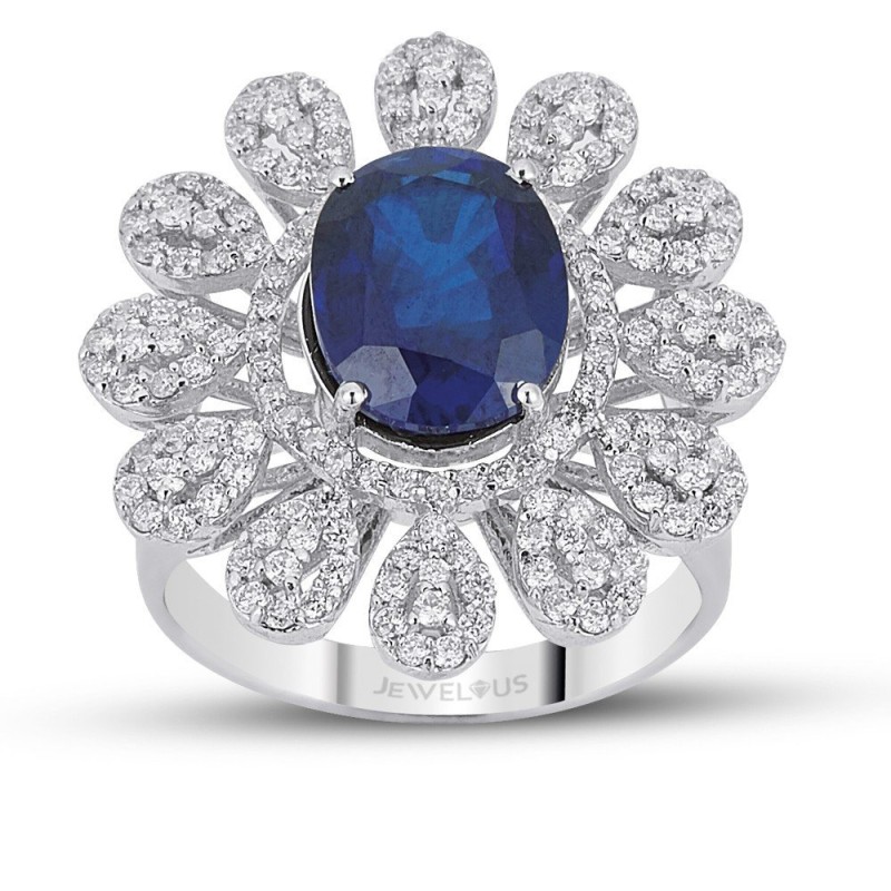 4.40 Karat Safir Taşlı Pırlanta Yüzük