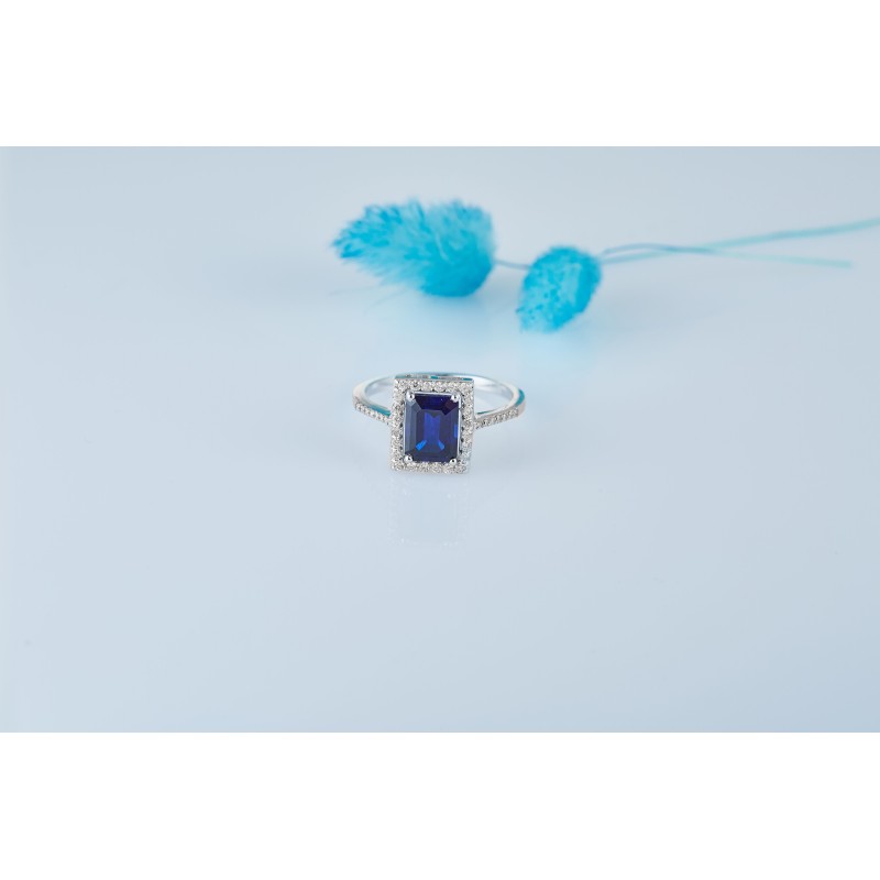 2.24 Karat Safir Taşlı Pırlanta Yüzük