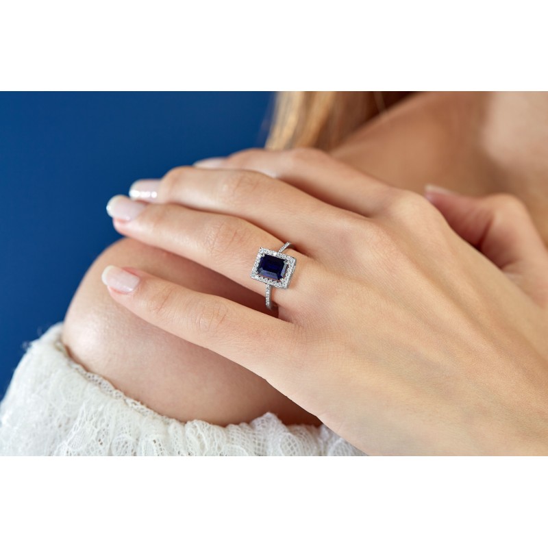 2.24 Karat Safir Taşlı Pırlanta Yüzük