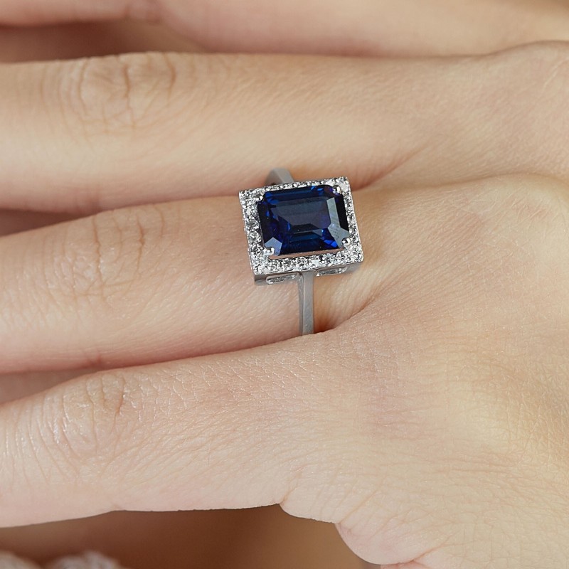 3.19 Karat Safir Taşlı Pırlanta Yüzük