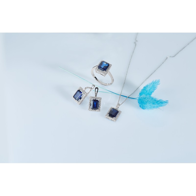3.19 Karat Safir Taşlı Pırlanta Yüzük