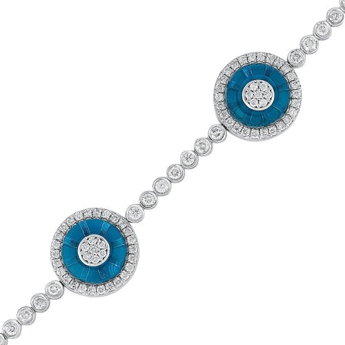 0.51 Karat Kalp Turmalin Taşlı Pırlanta Kelepçe Bileklik