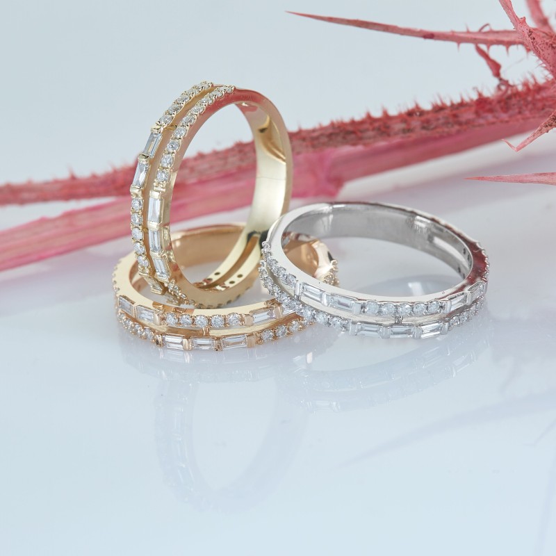 0.39 Karat Baget Pırlanta Minimal Yüzük
