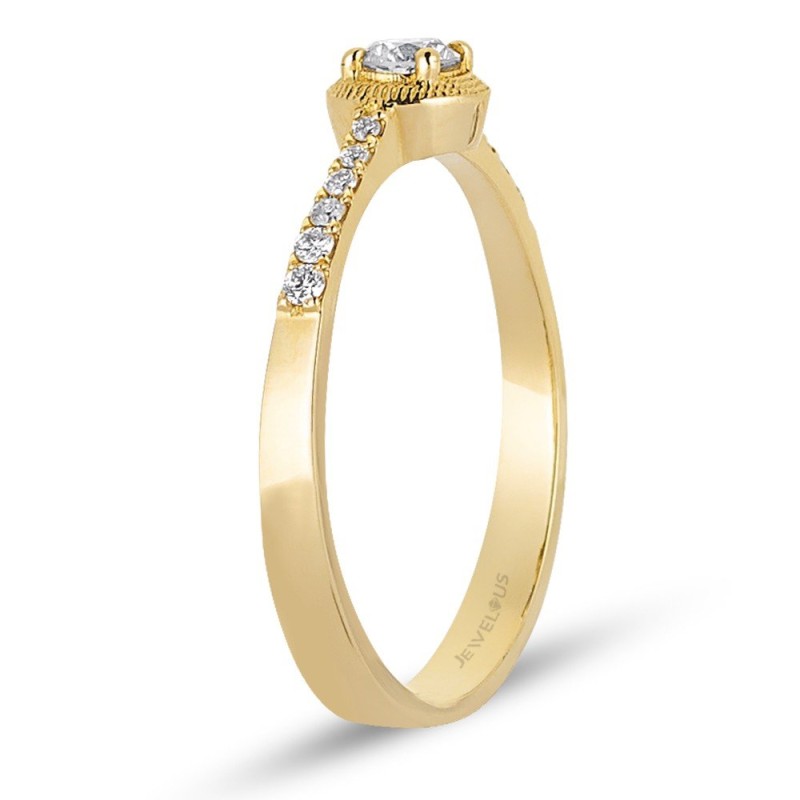 0.25 Karat Pırlanta Minimal Yüzük