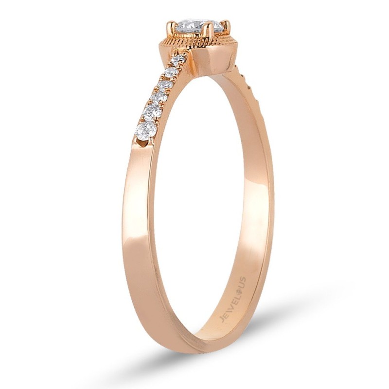0.25 Karat Pırlanta Minimal Yüzük
