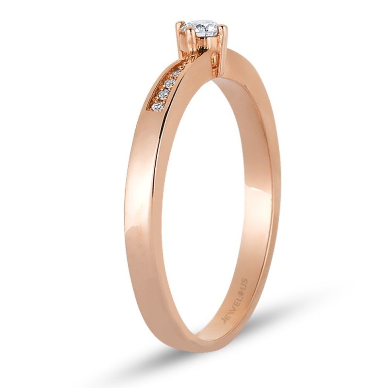 0.12 Karat Pırlanta Minimal Yüzük