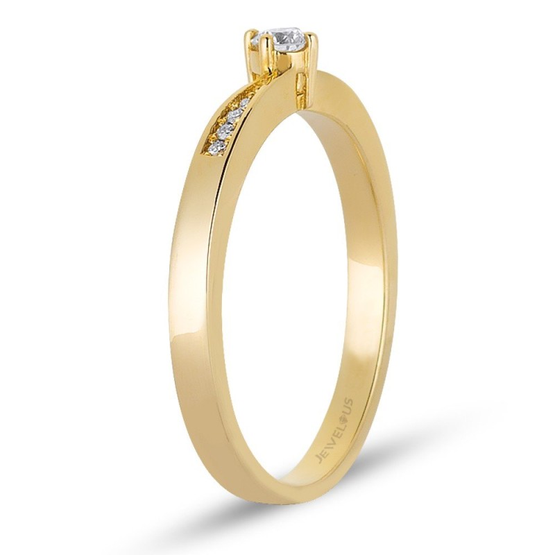 0.12 Karat Pırlanta Minimal Yüzük