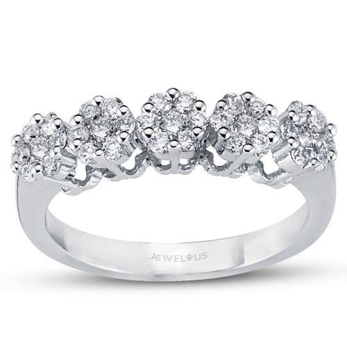0.60 Karat Flower İllusion Beştaş Pırlanta Yüzük