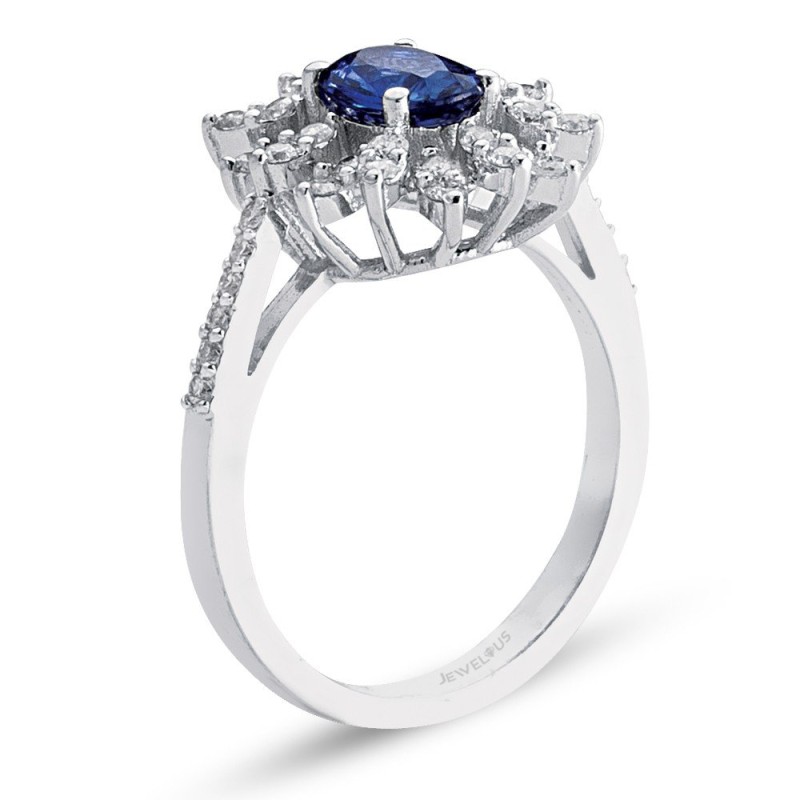 1.58 Karat Safir Taşlı Pırlanta Yüzük