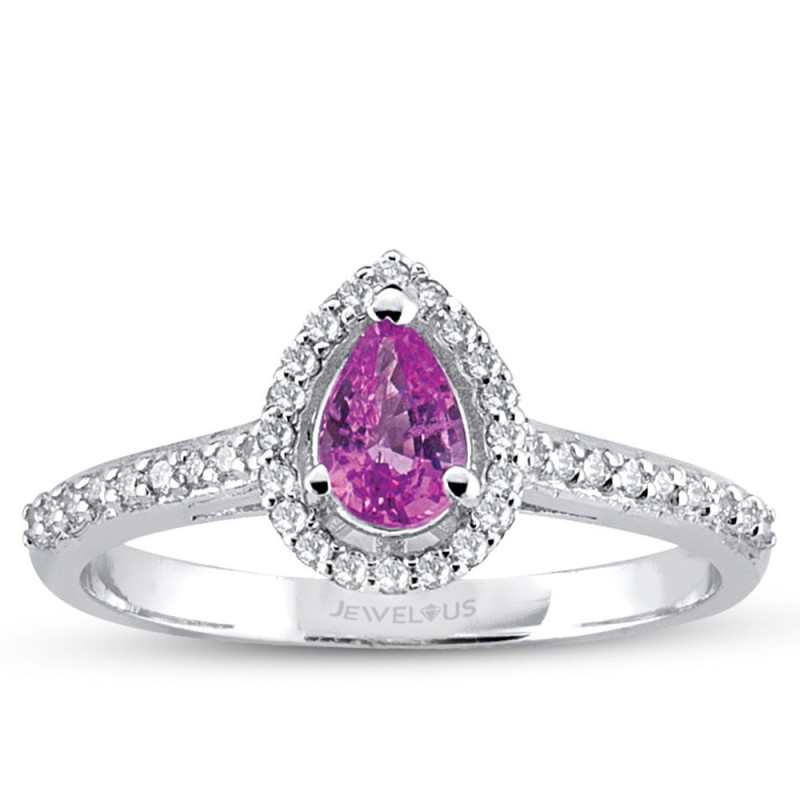 0.68 Karat Pembe Safir Taşlı Pırlanta Yüzük
