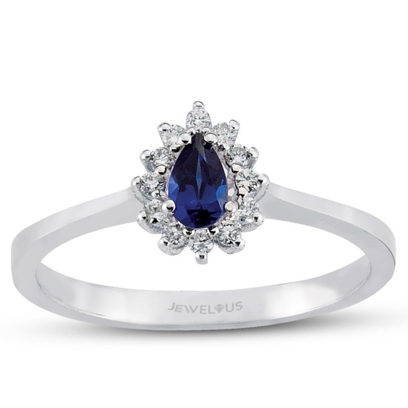 0.37 Karat Safir Taşlı Pırlanta Yüzük