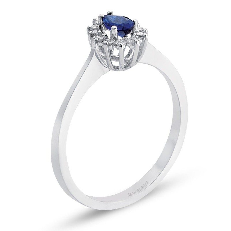 0.37 Karat Safir Taşlı Pırlanta Yüzük